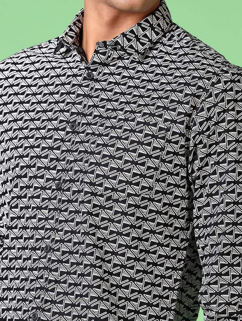 men long sleeves printed casual shirt - 21644103 - Standard Image - 5