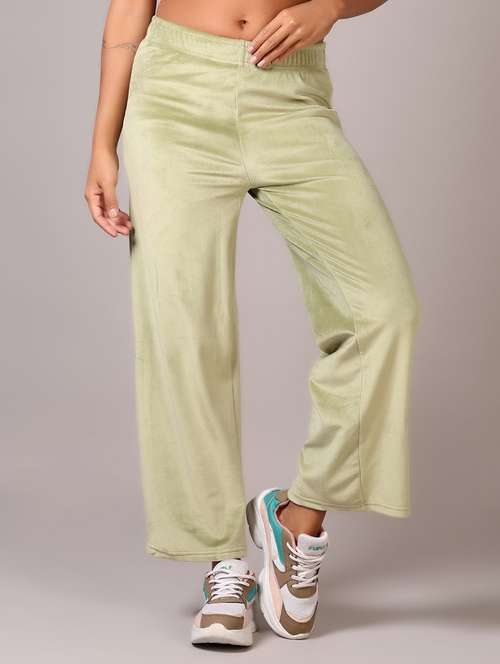 women solid mid rise straight trouser - 21644104 - Standard Image - 0