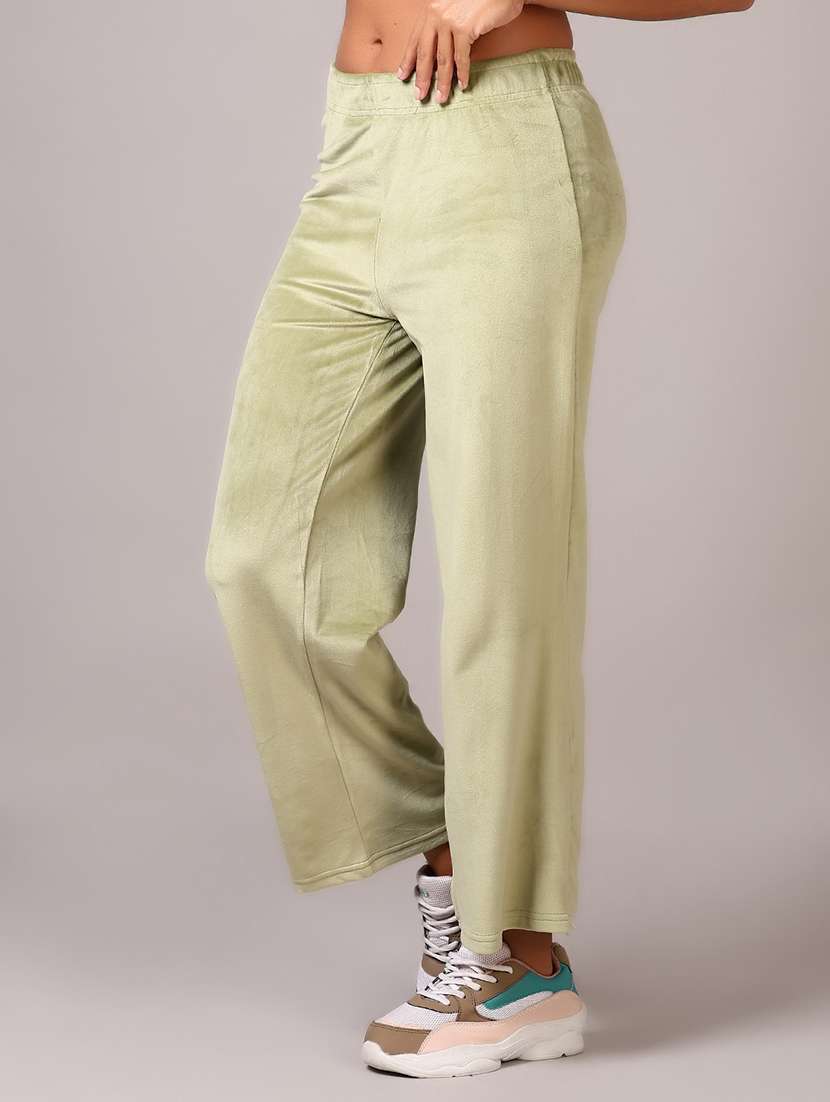 women solid mid rise straight trouser - 21644104 - Standard Image - 3