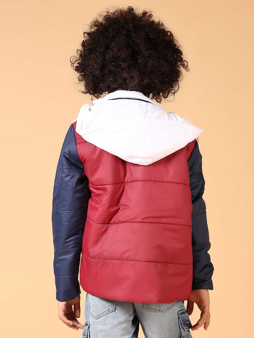 boys color block long sleeve quilted jackets - 21644122 -  Standard Image - 3