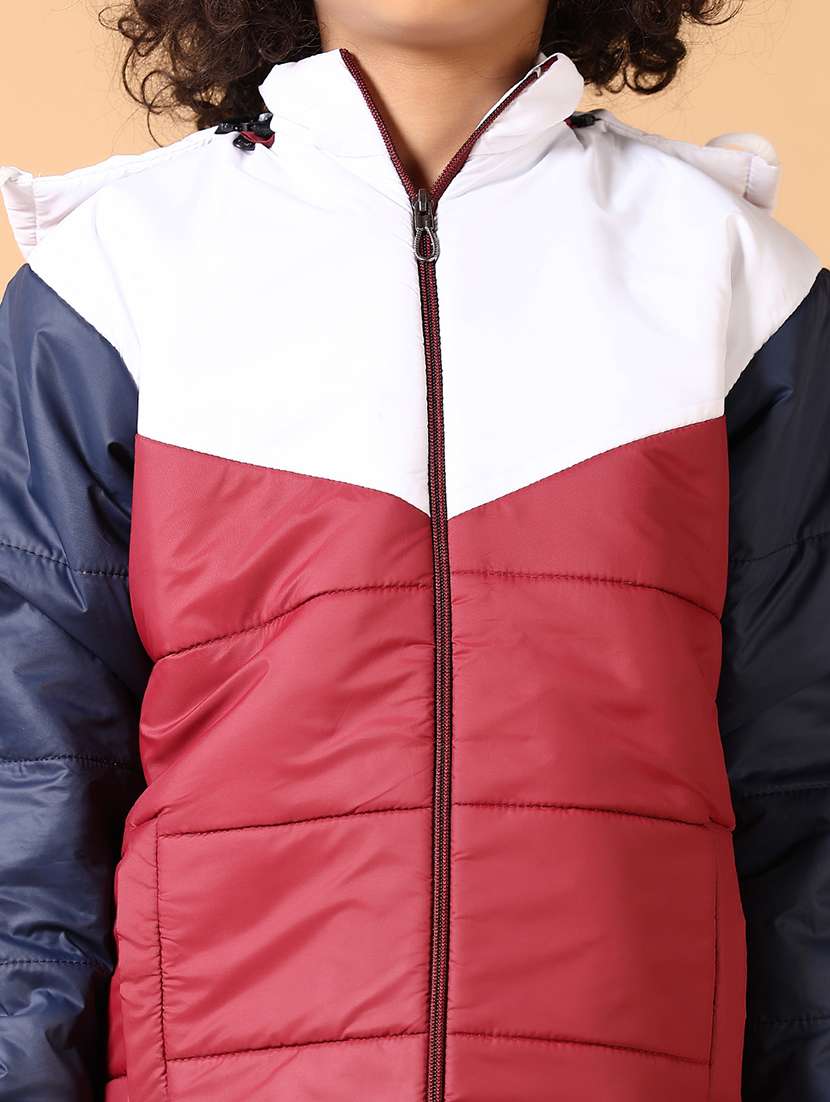 boys color block long sleeve quilted jackets - 21644122 -  Standard Image - 5