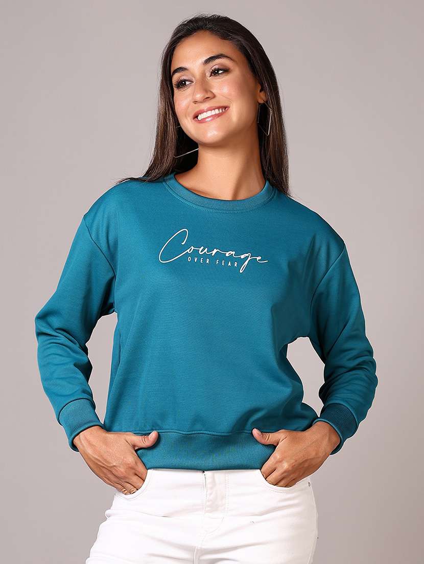 women printed long sleeves sweatshirt