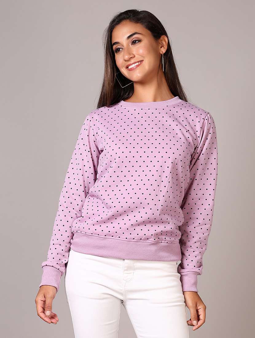 women printed long sleeves sweatshirt