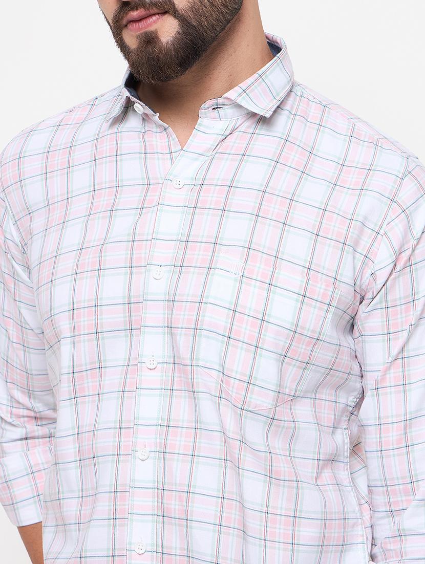men slim fit checkered long sleeve casual shirt - 21644303 - Standard Image - 5