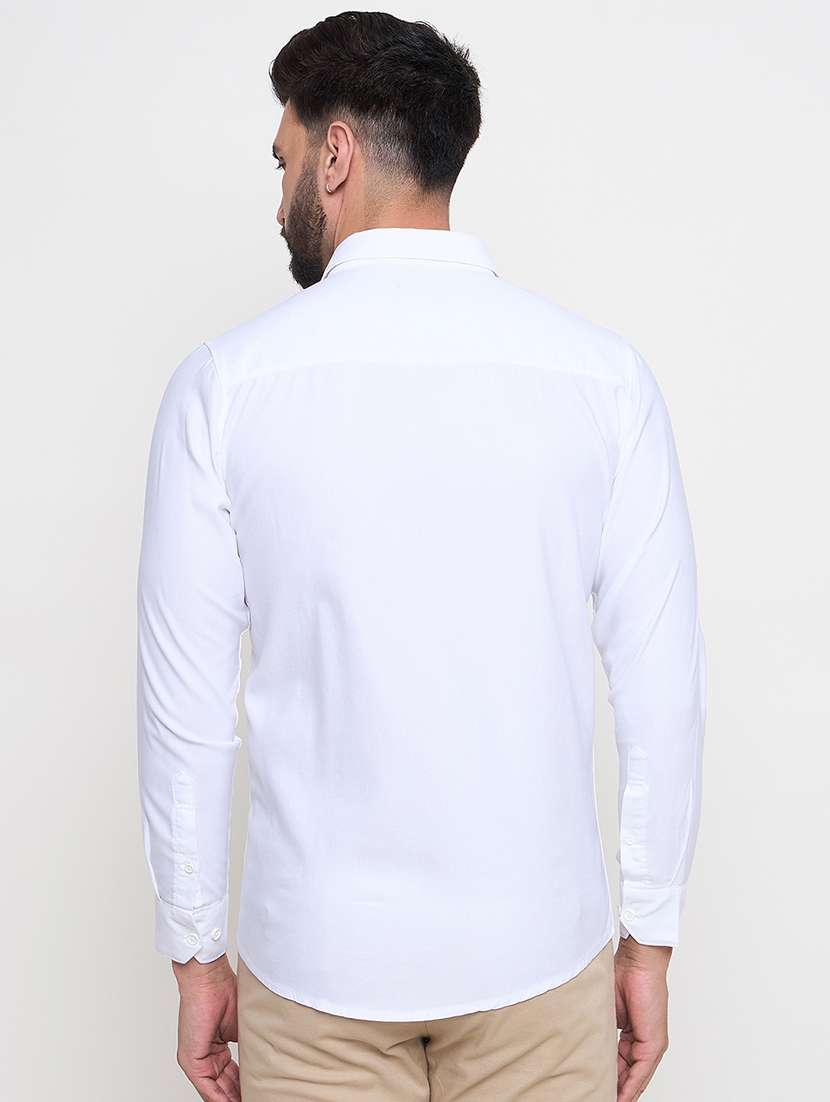men slim fit solid long sleeve casual shirt - 21644315 -  Standard Image - 3