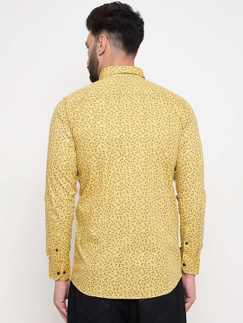 men slim fit printed long sleeve casual shirt - 21644319 -  Standard Image - 3