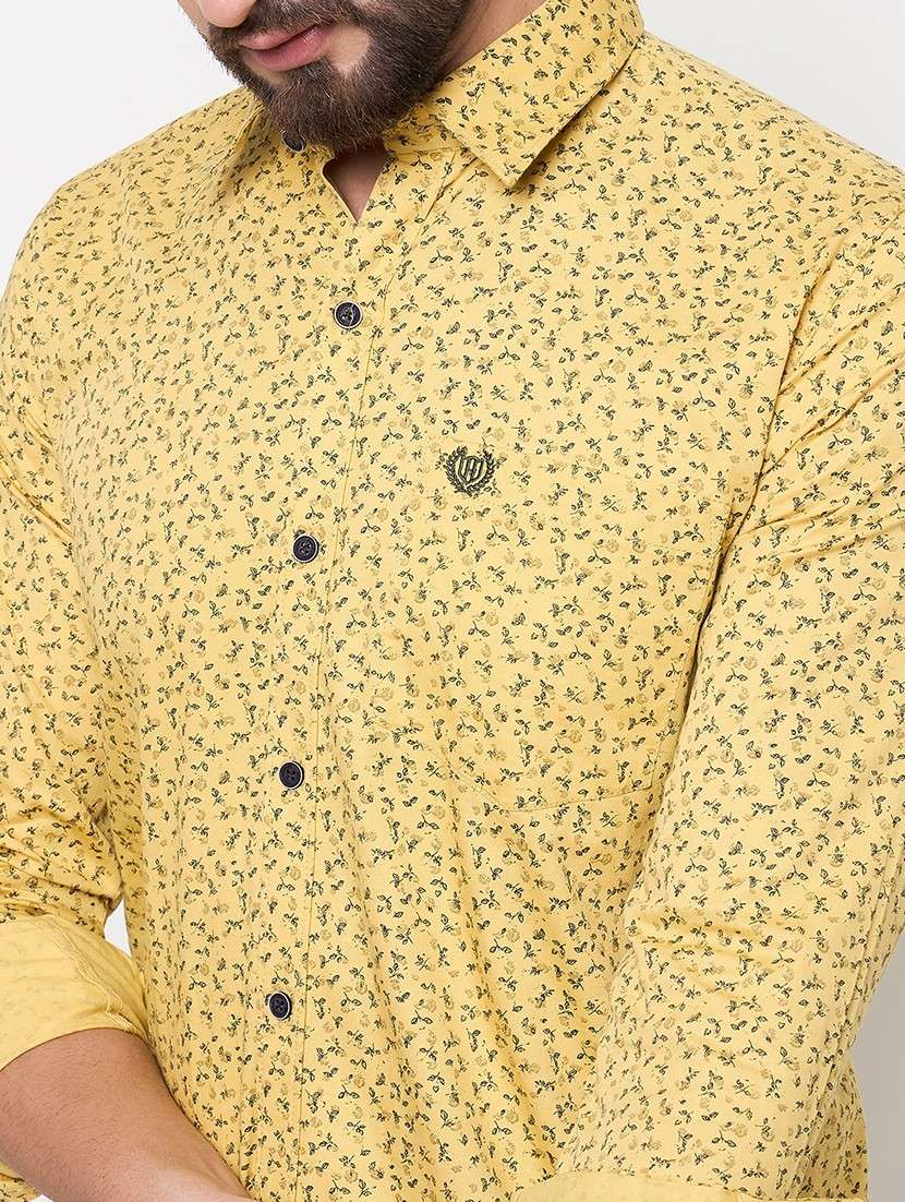 men slim fit printed long sleeve casual shirt - 21644319 -  Standard Image - 5