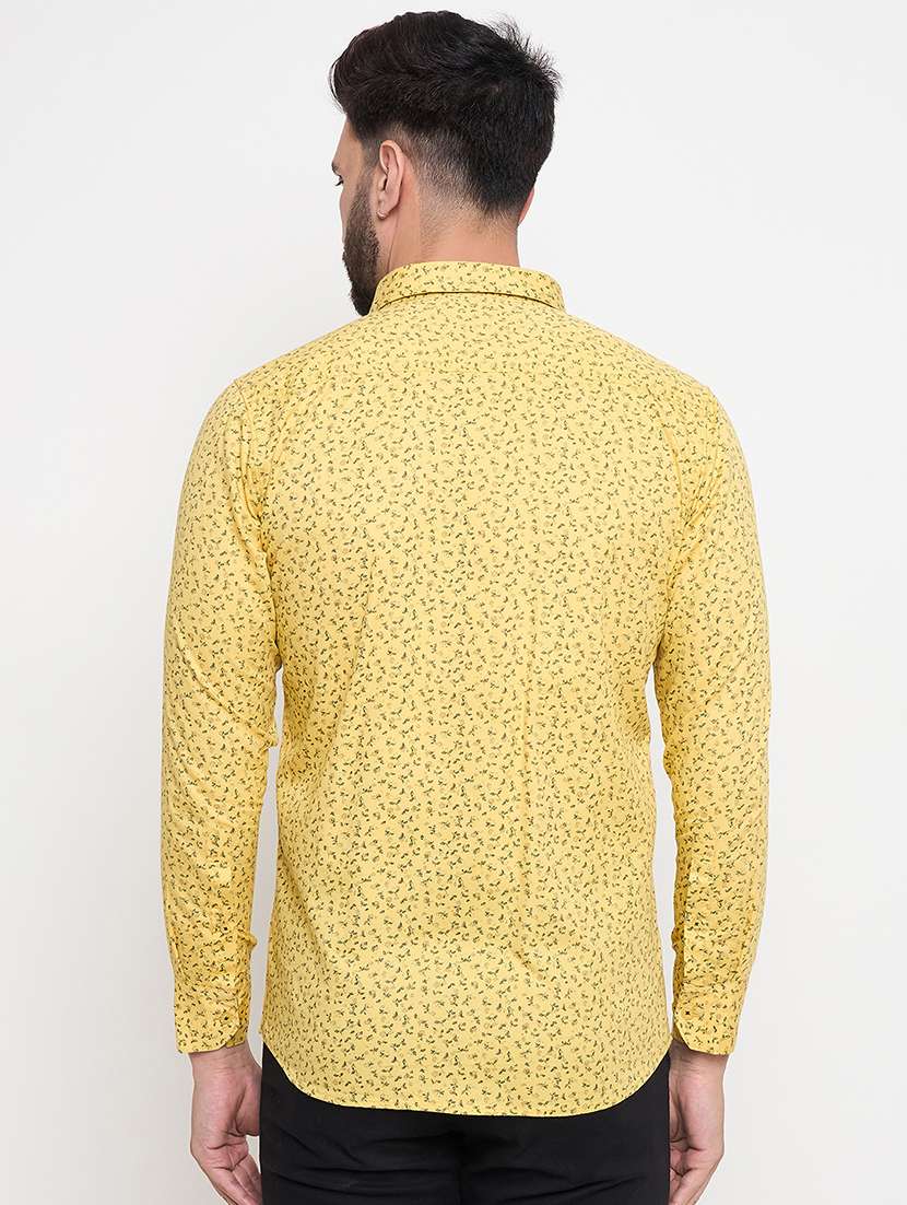 men slim fit printed long sleeve casual shirt - 21644350 -  Standard Image - 3