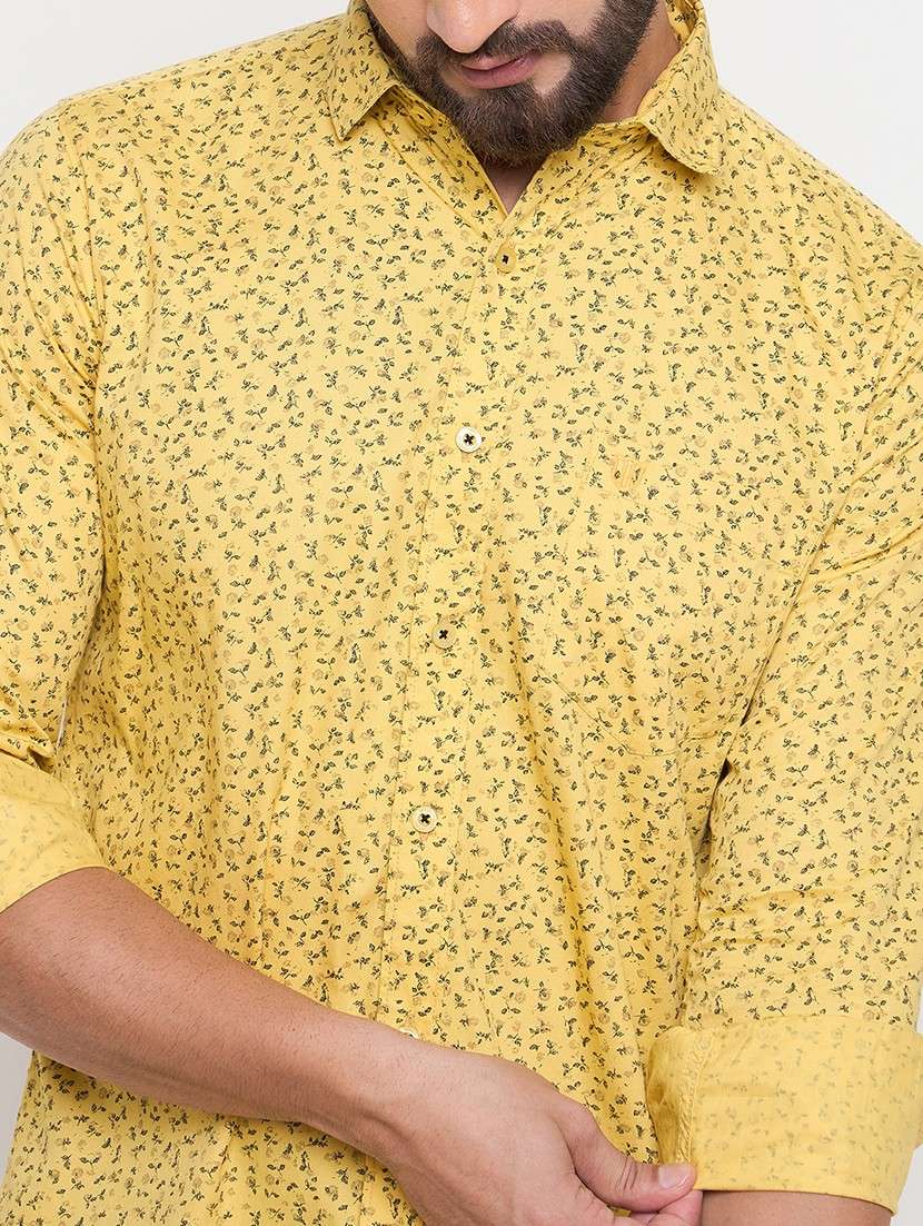 men slim fit printed long sleeve casual shirt - 21644350 -  Standard Image - 5