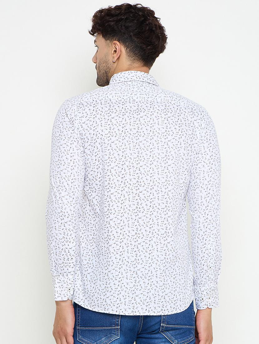 men slim fit printed long sleeve casual shirt - 21644351 - Standard Image - 3