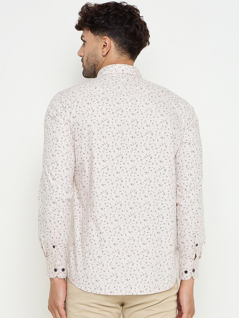 men slim fit printed long sleeve casual shirt - 21644366 - Standard Image - 3