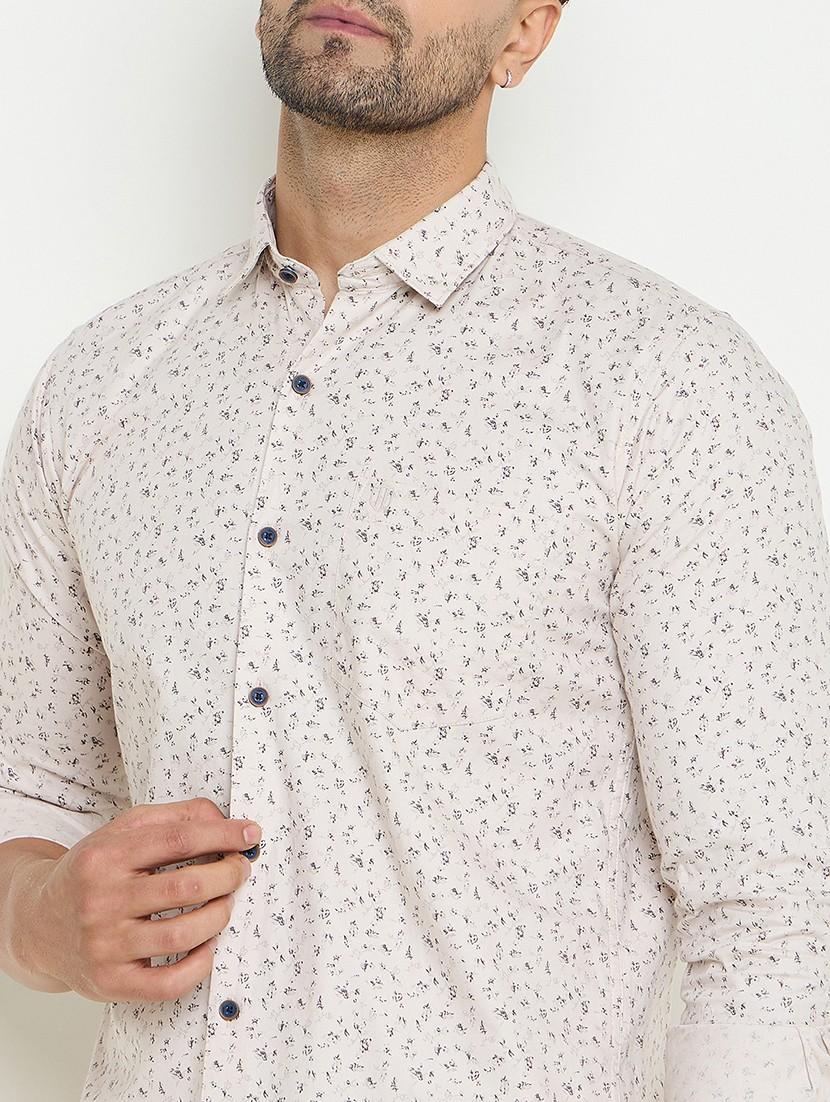 men slim fit printed long sleeve casual shirt - 21644366 - Standard Image - 5