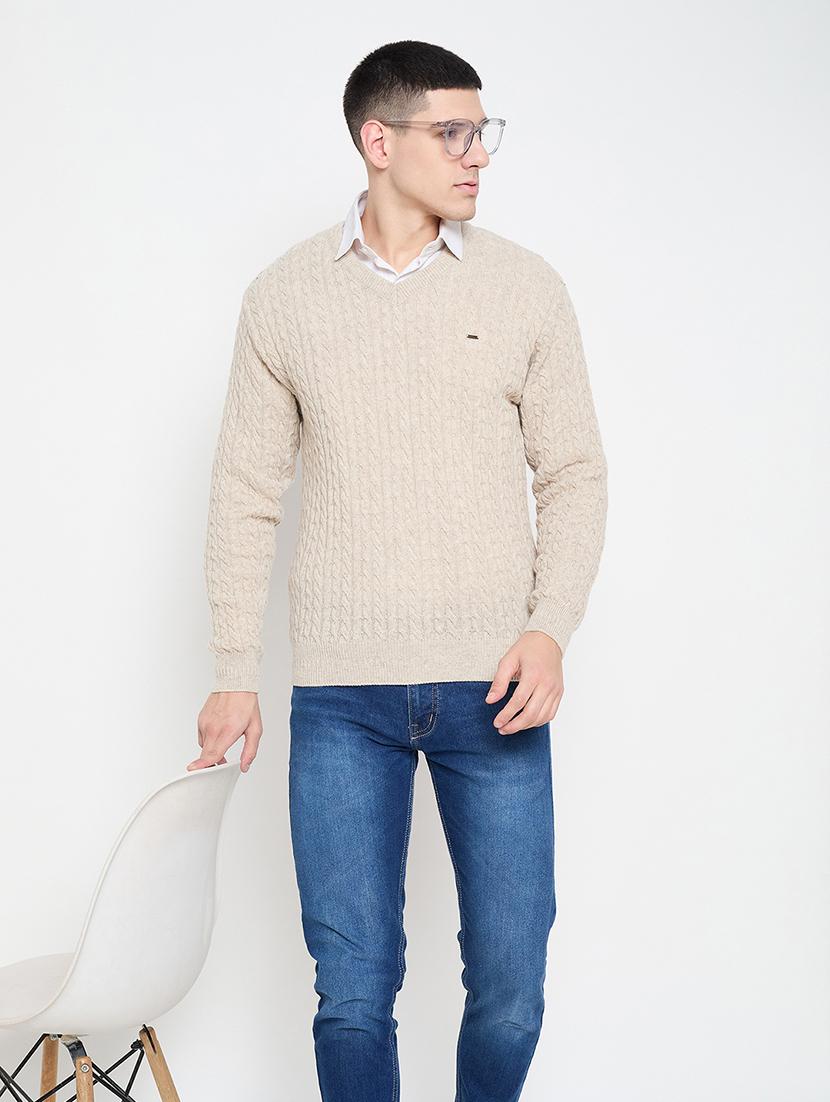 men self design long sleeves pullover - 21644374 - Standard Image - 3