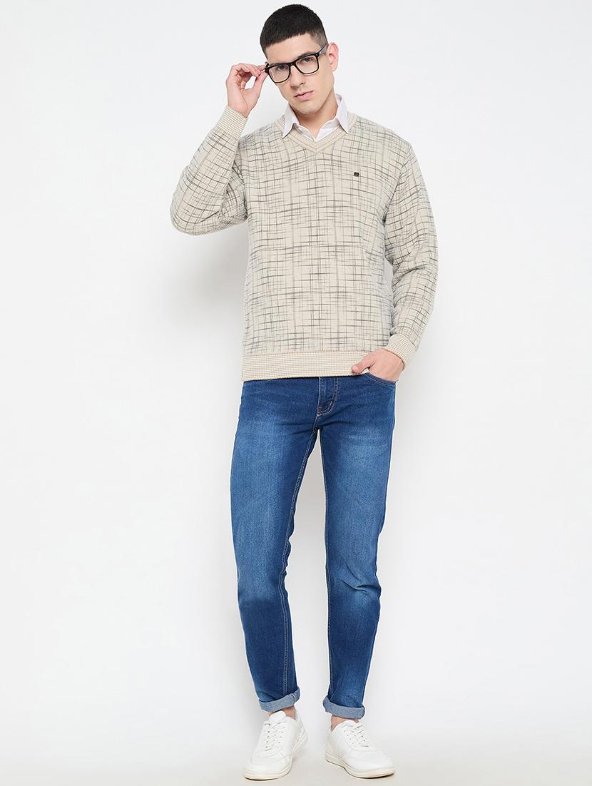 men self design long sleeves pullover - 21644378 - Standard Image - 3