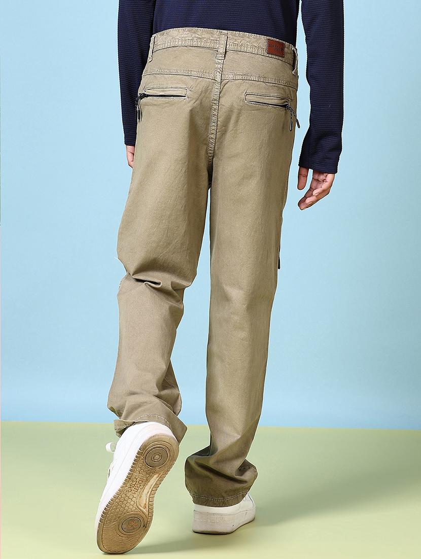 boys solid mid rise cargo trouser - 21644439 - Standard Image - 3