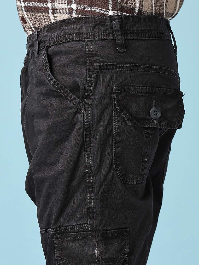 boys solid mid rise cargo - 21644443 -  Standard Image - 5