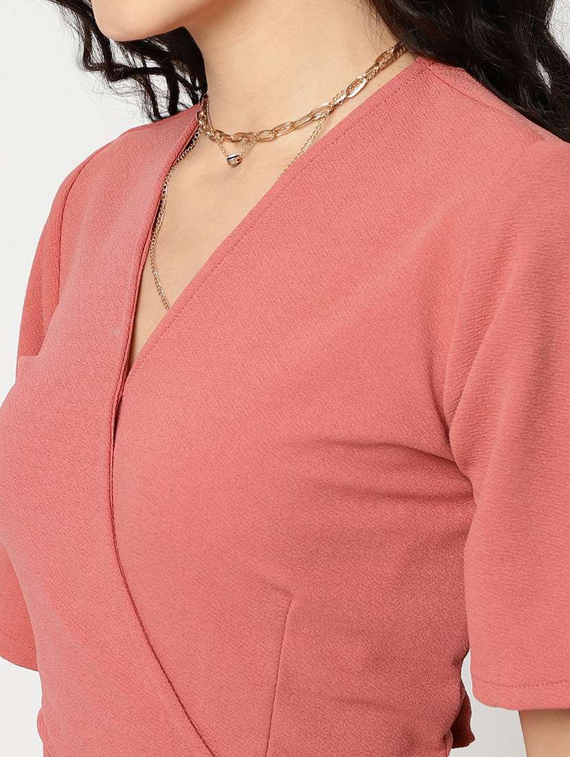 women solid top and palazzos co-ord set - 21644492 -  Standard Image - 5