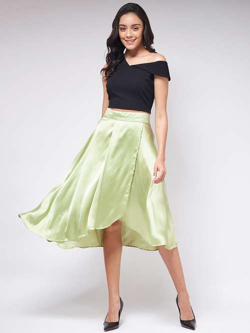 women solid top & skirt co-ord set - 21644497 - Standard Image - 0