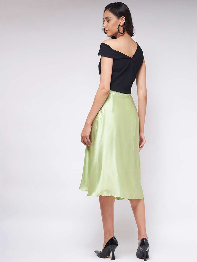 women solid top & skirt co-ord set - 21644497 - Standard Image - 3