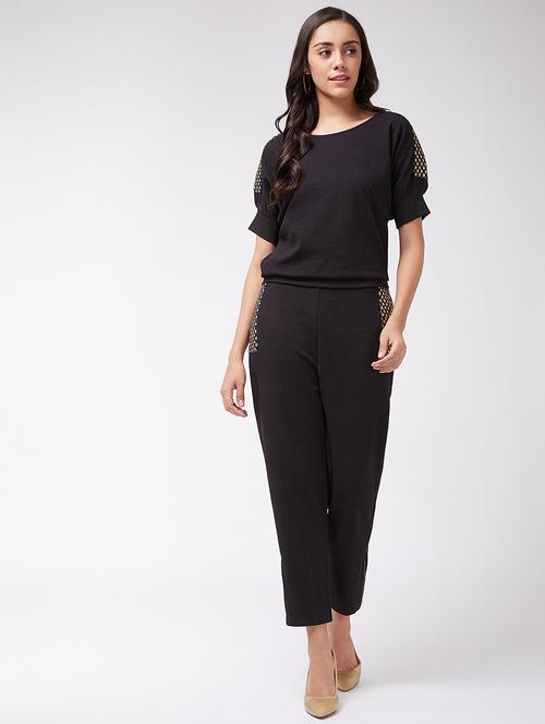 women black top and trouser co-ord set - 21644503 - Standard Image - 0