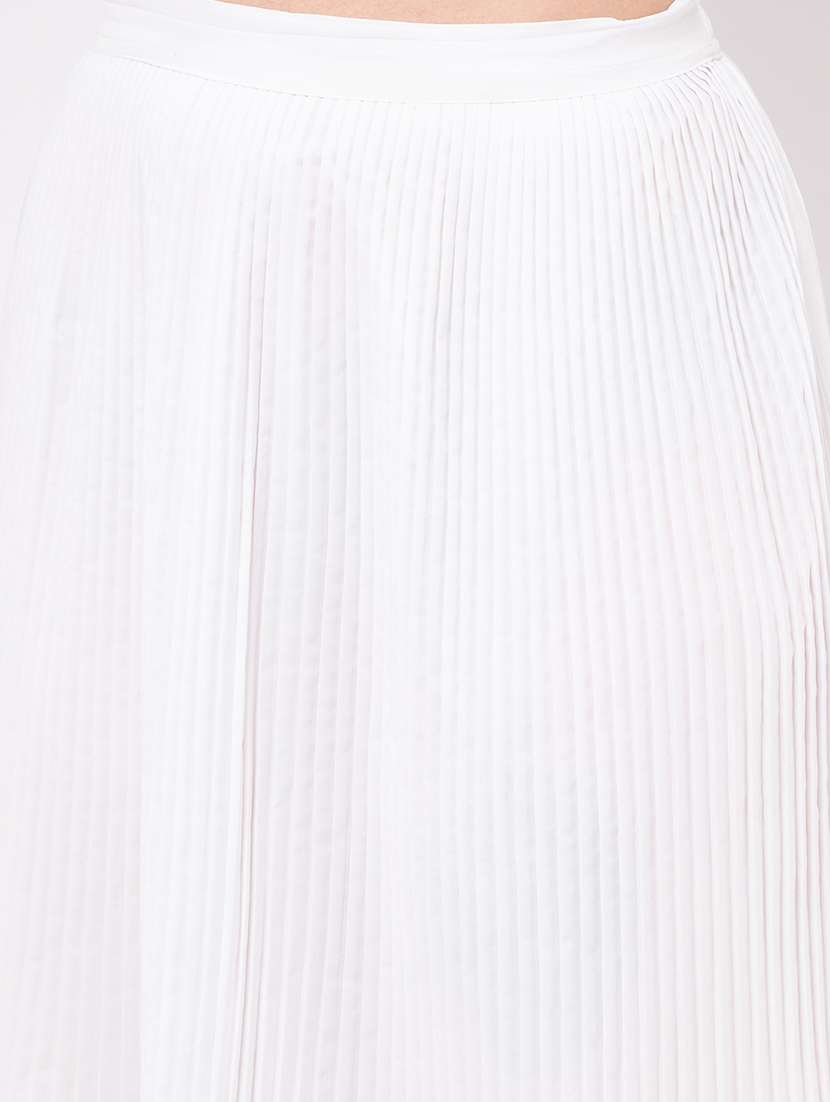 women solid high rise flared skirt - 21644570 -  Standard Image - 5
