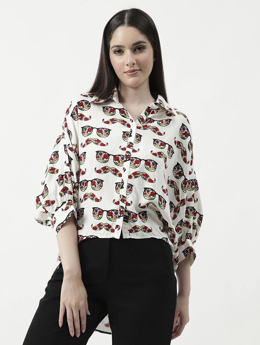 women printed high low top - 21644597 - Zoom Image - 0