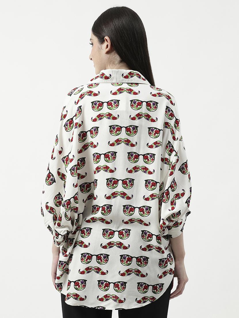 women printed high low top - 21644597 - Standard Image - 3