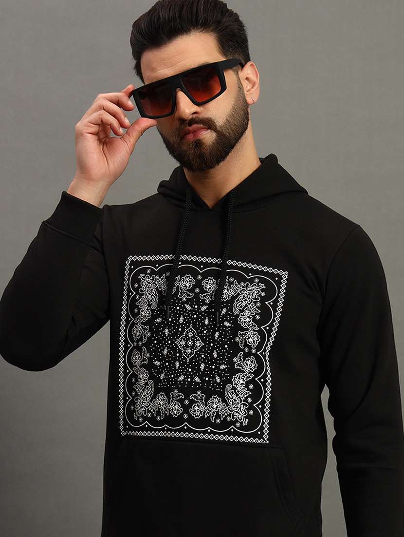 men regular fit front print hood neck sweatshirt - 21645029 -  Standard Image - 3