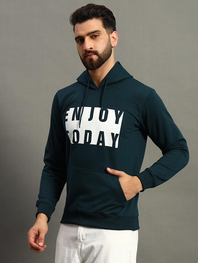 men regular fit chest print hood neck sweatshirt - 21645031 -  Zoom Image - 0