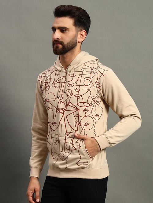 men regular fit front print hood neck sweatshirt - 21645033 - Standard Image - 0