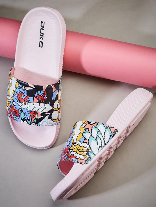 women printed comfortable slides - 21645045 - Standard Image - 0