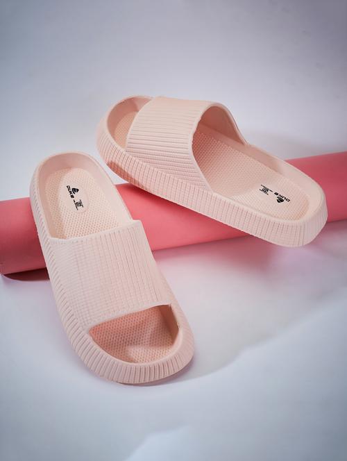 women solid comfortable slides - 21645053 - Standard Image - 0