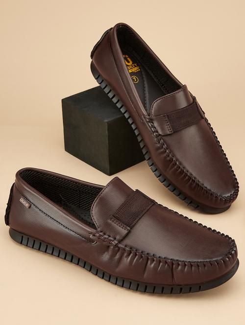 men brown slip on loafer - 21645065 - Standard Image - 0