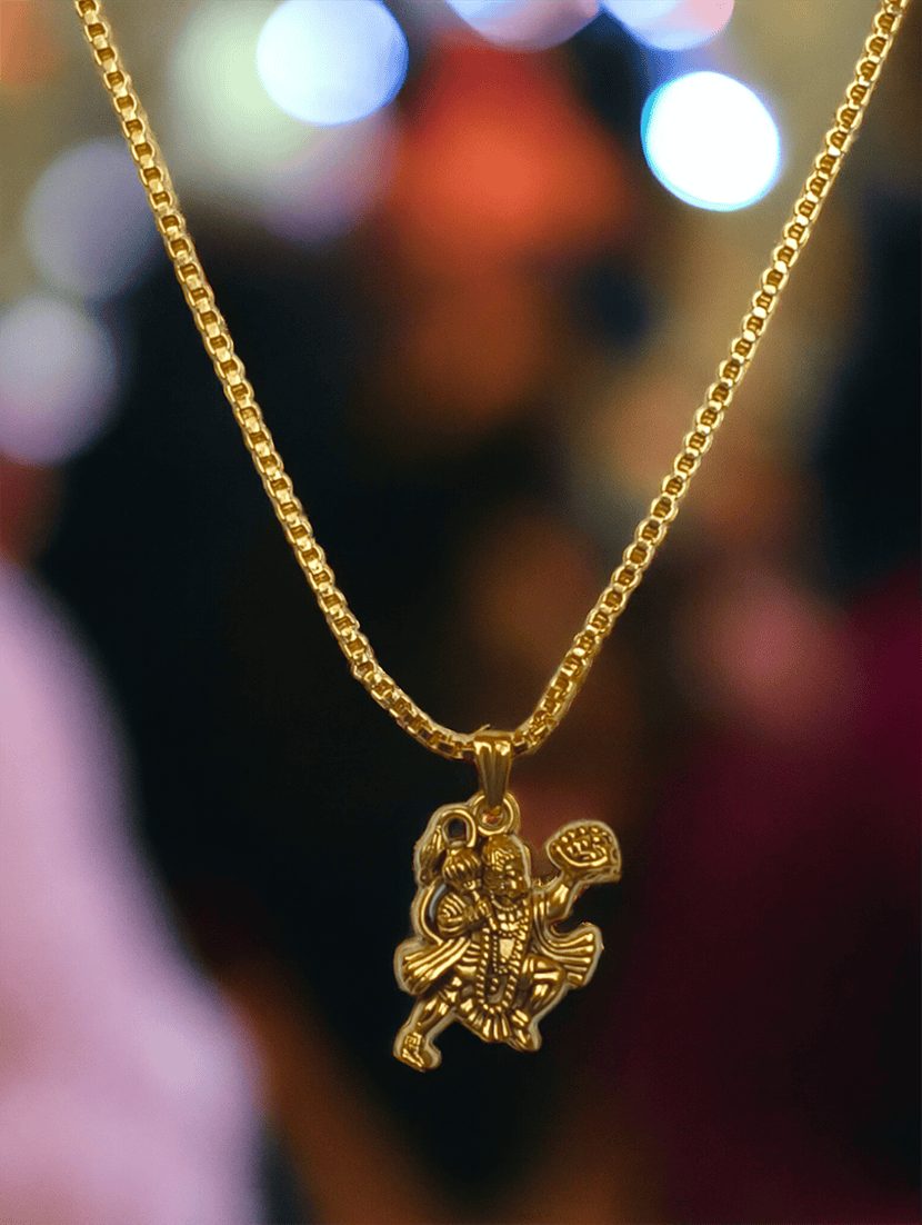 men sacred idol pendant with chain - 21645067 - Standard Image - 3