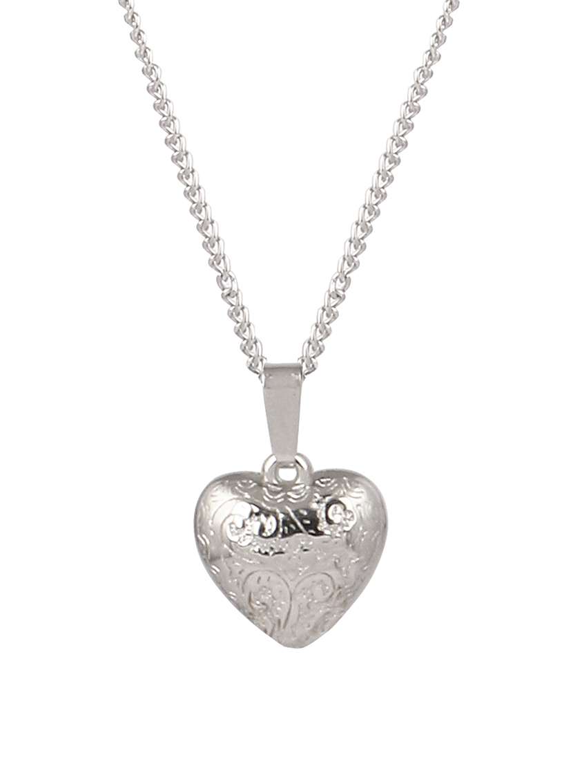 men heart-shaped pendant with chain