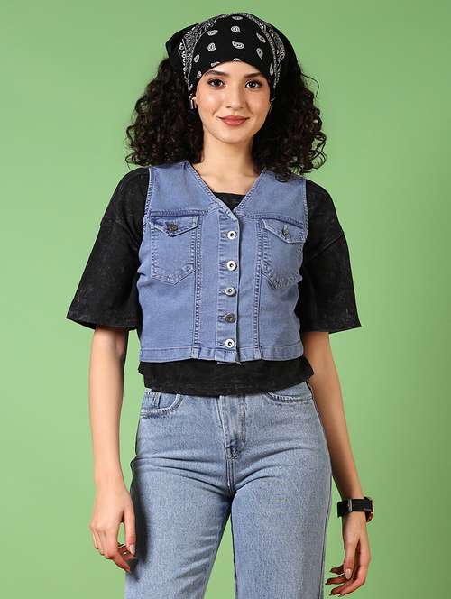 women solid sleeveless crop vest top - 21645098 - Standard Image - 0