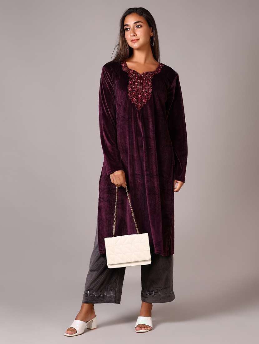 women grey embroidered palazzo - 21645106 -  Standard Image - 3