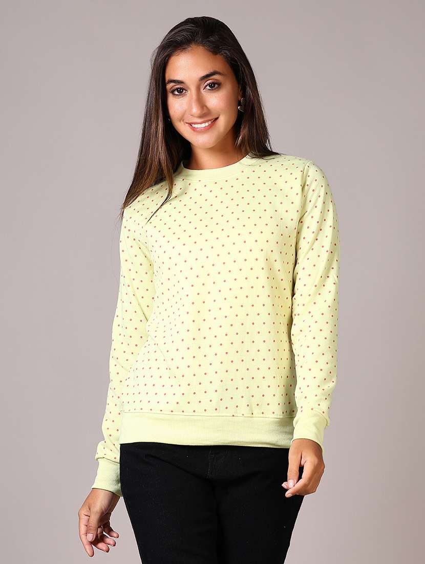 women printed long sleeves sweatshirt