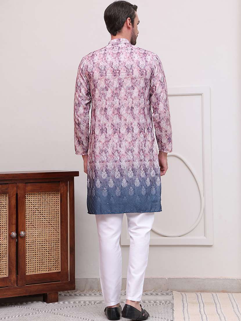 men embroidered kurta pyjama ethnic wear set - 21645312 -  Standard Image - 3