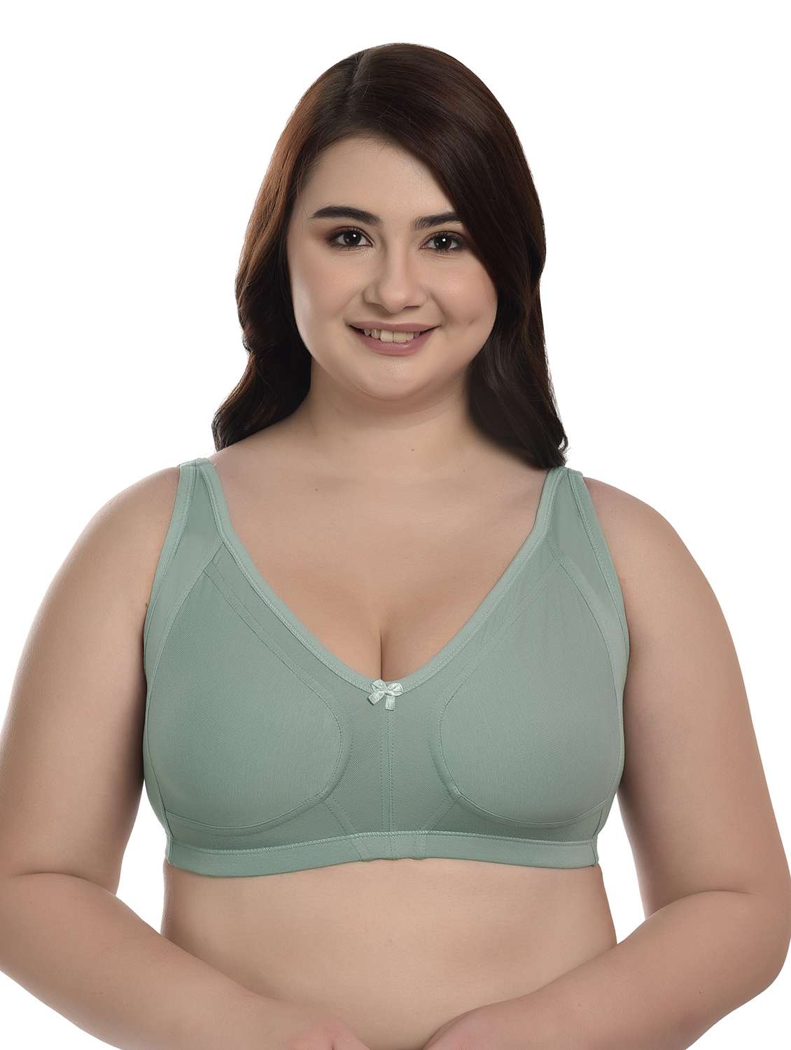women solid plus size bra