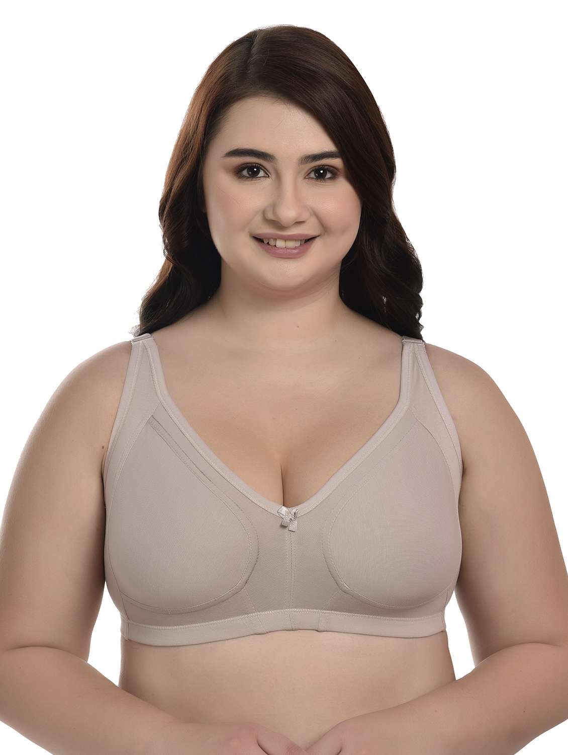 women solid plus size bra