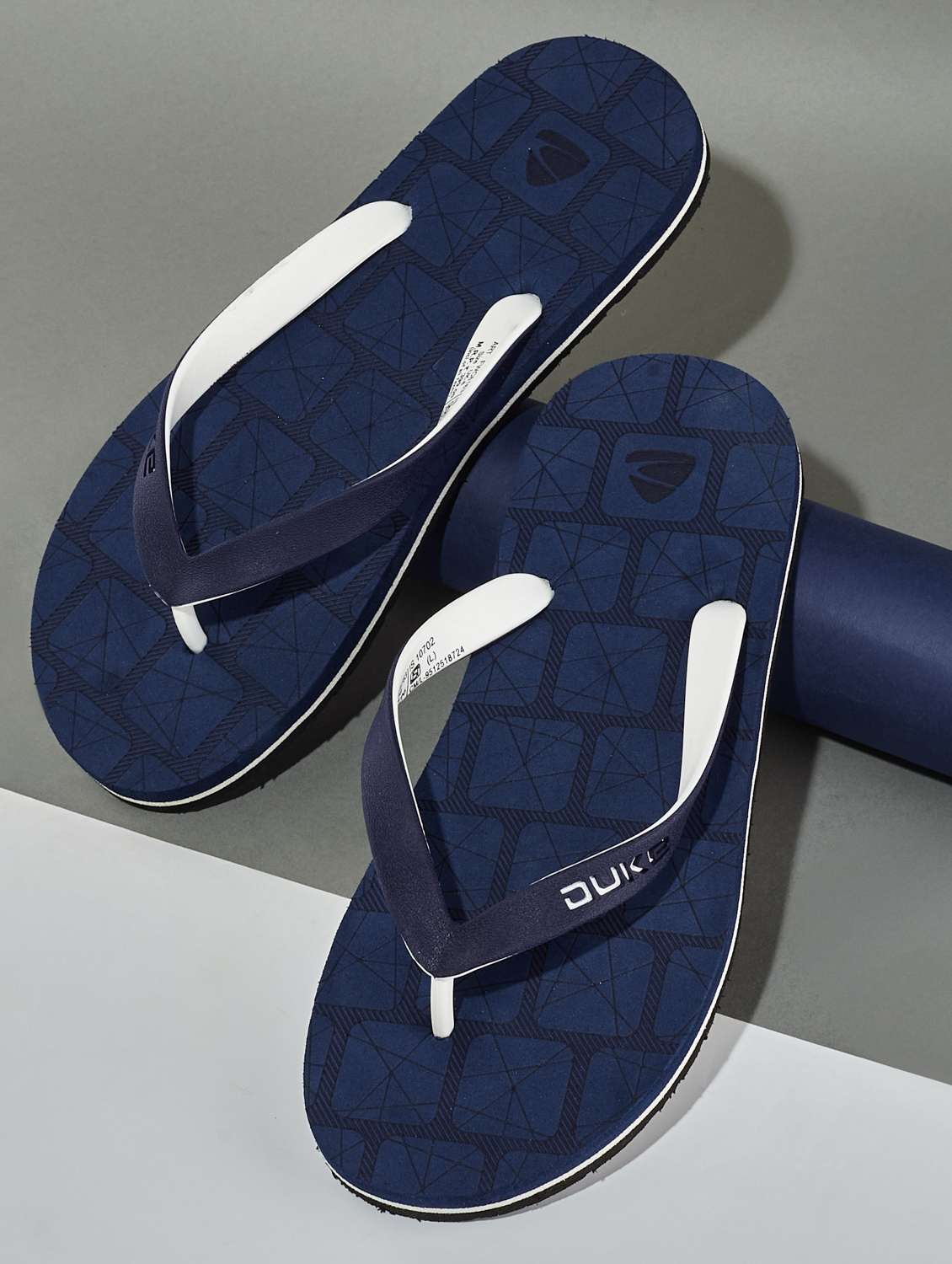 men navy blue slip on slipper