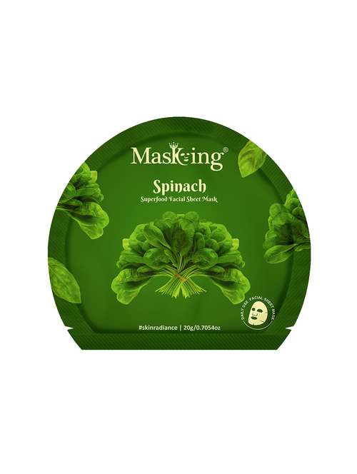 masking spinach superfood facial sheet mask (pack of 1) - 21645444 - Standard Image - 0