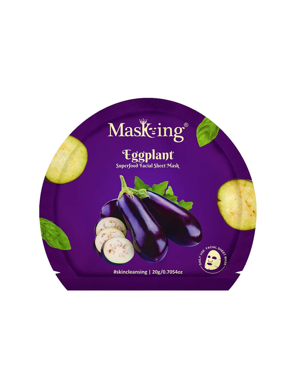 masking eggplant superfood facial sheet mask (pack of 1) - 21645447 - Zoom Image - 0