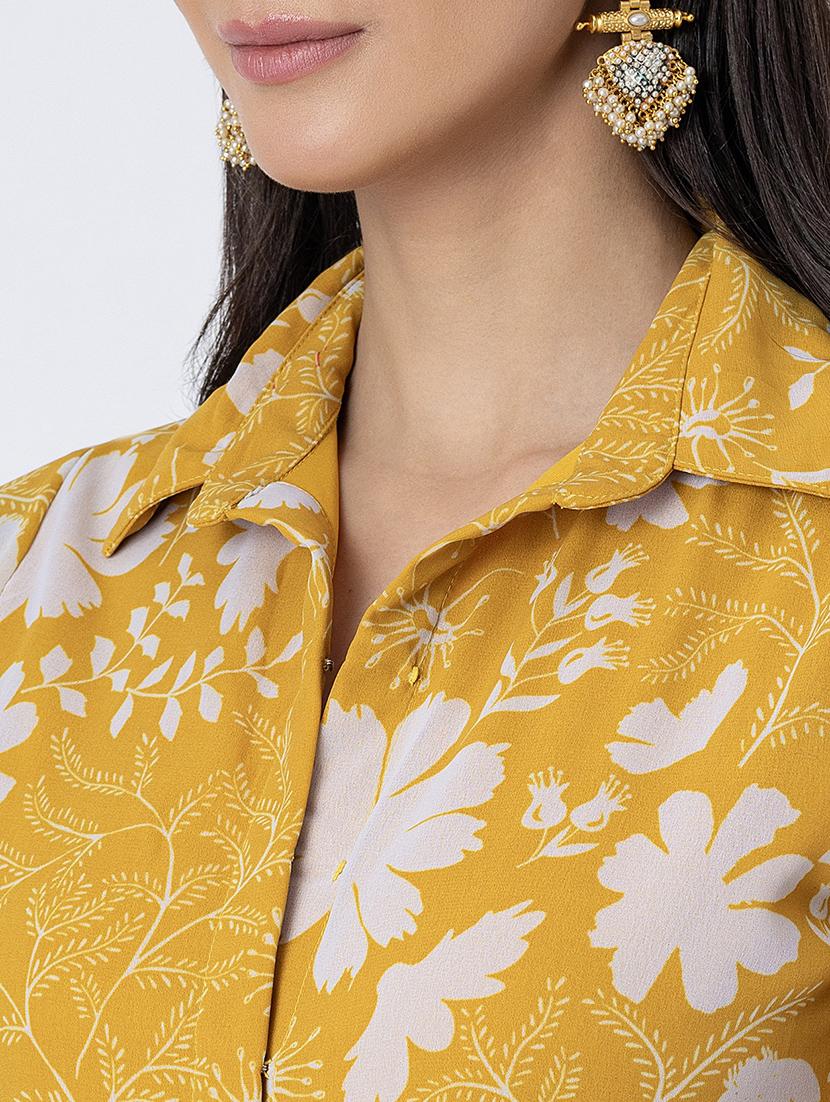 women long sleeves floral printed sheath dress - 21645462 - Standard Image - 5