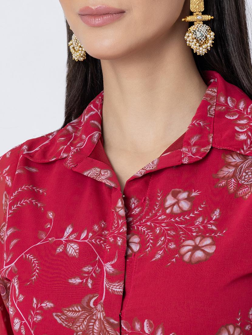 women floral print georgette bodycon dress - 21645463 - Standard Image - 5