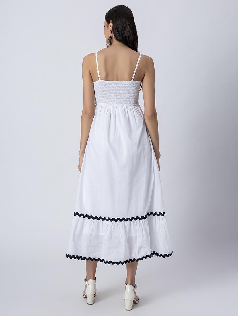 women sqaue neck solid tiered dress - 21645468 - Standard Image - 3