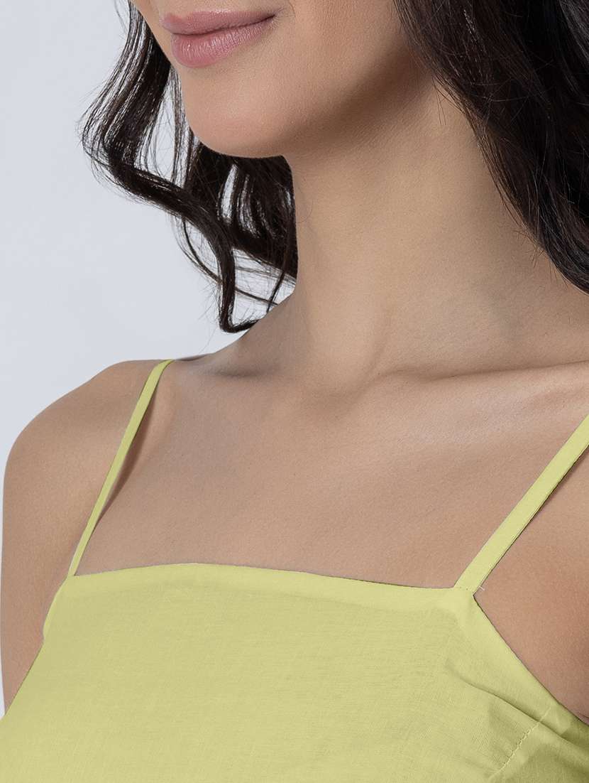 women sqaue neck solid tiered dress - 21645472 - Standard Image - 5