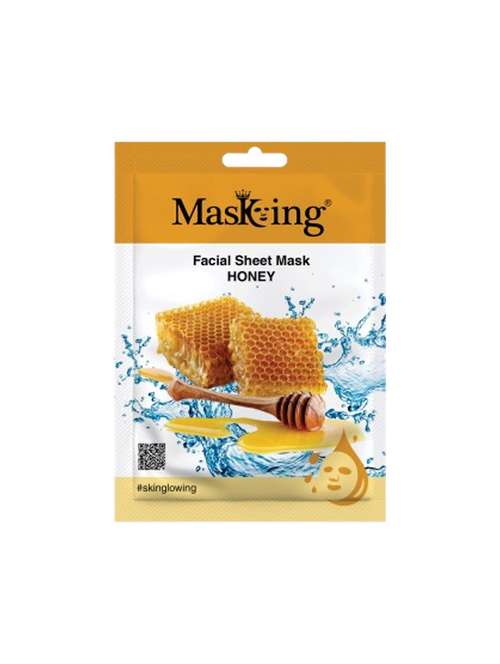 masking beauty facial sheet mask of honey extract for skin glowing for women and men, 20ml (pack of 1) - 21645484 - Standard Image - 0