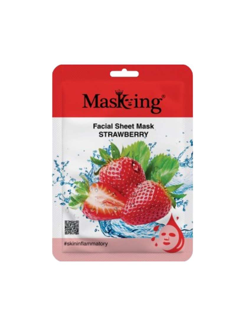 masking beauty facial sheet mask strawberry 20ml (pack of 1)